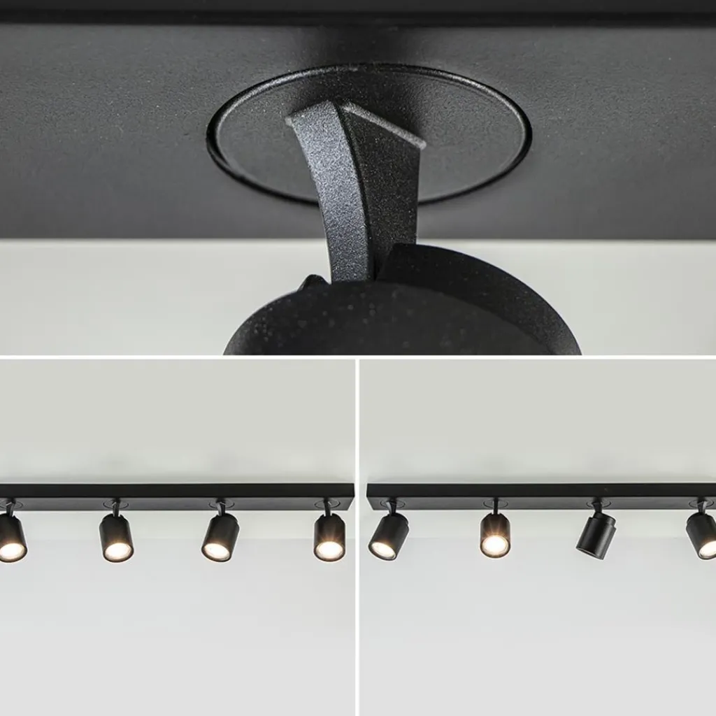 Plafondspot Razza 4L balk zwart gu10>Straluma Store