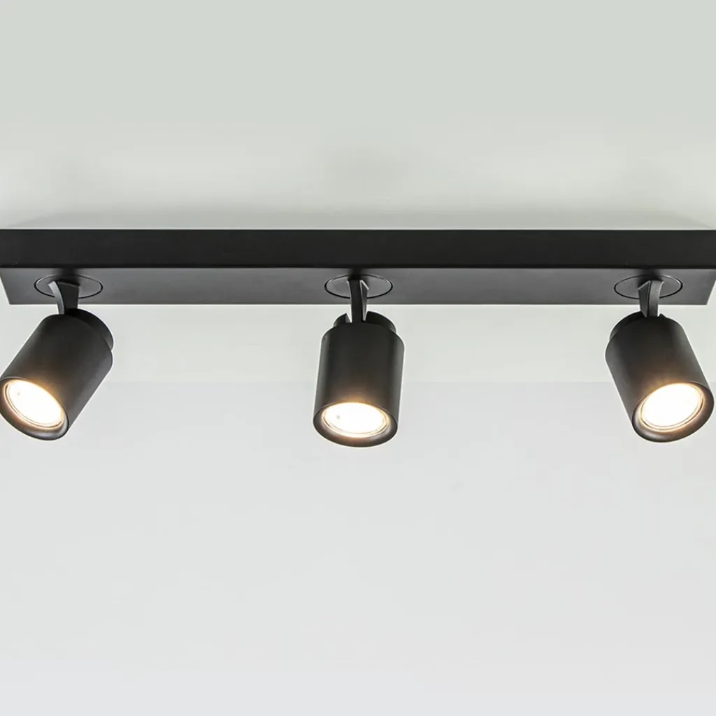 Plafondspot Razza 3L balk zwart gu10>Straluma Cheap