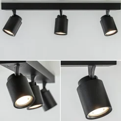 Plafondspot Razza 3L balk zwart gu10><noscript><img width=