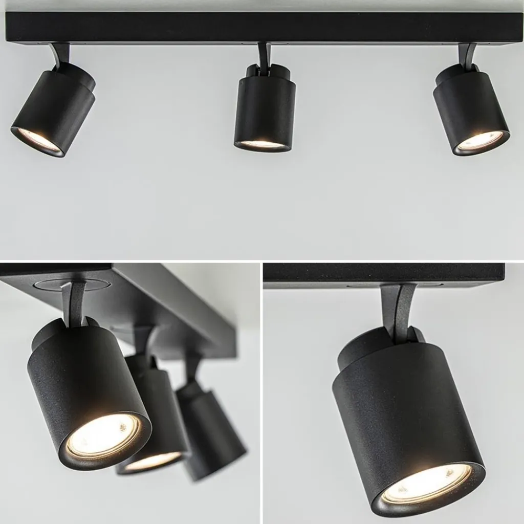 Plafondspot Razza 3L balk zwart gu10>Straluma Cheap
