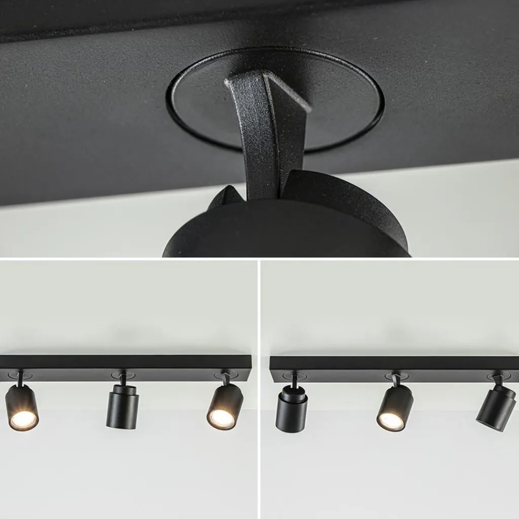 Plafondspot Razza 3L balk zwart gu10>Straluma Cheap