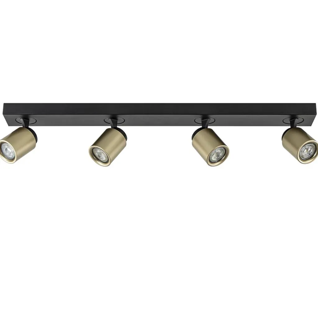 Plafondspot Razza 4L balk zwart/matgoud>Straluma Cheap
