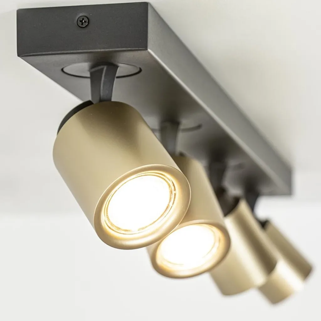 Plafondspot Razza 4L balk zwart/matgoud>Straluma Cheap