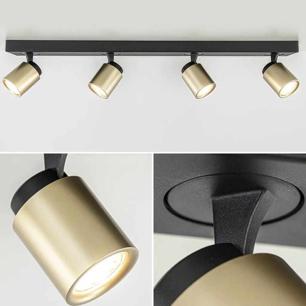 Plafondspot Razza 4L balk zwart/matgoud>Straluma Cheap