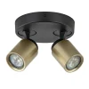 Plafondspot Razza 2L rond zwart/goud>Straluma Online