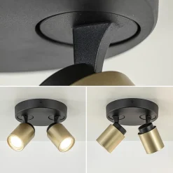 Plafondspot Razza 2L rond zwart/goud><noscript><img width=