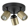 Plafondspot Razza 3l rond zwart/goud gu10>Straluma Cheap