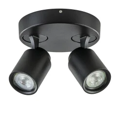 Plafondspot Razza 2L rond zwart gu10>Straluma Clearance