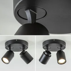 Plafondspot Razza 2L rond zwart gu10><noscript><img width=