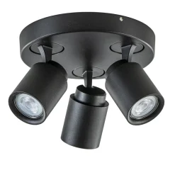 Plafondspot Razza 3l rond zwart gu10>Straluma Shop