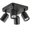 Plafondspot Razza 4L vierkant zwart gu10>Straluma Hot