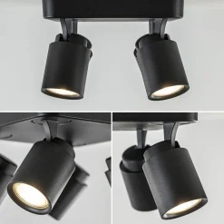 Plafondspot Razza 4L vierkant zwart gu10><noscript><img width=