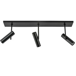 Plafondspot Trend 3L balk zwart gu10mini>Straluma Hot