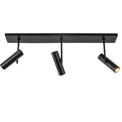 Plafondspot Trend 3L balk zwart gu10mini>Straluma Hot
