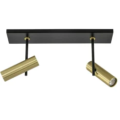 Plafondspot Trend 2L zwart/goud mini gu10>Straluma Clearance