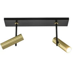 Plafondspot Trend 2L zwart/goud mini gu10>Straluma Clearance
