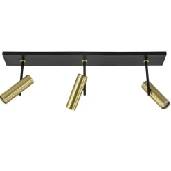 Plafondspot Trend 3L zwart/goud gu10 mini>Straluma Online