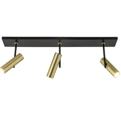 Plafondspot Trend 3L zwart/goud gu10 mini>Straluma Online