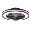 Plafondventilator zwart inclusief dimbaar LED en kleur>Straluma New