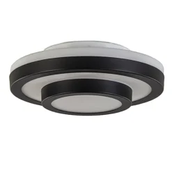 Plafonnière Master zwart+opaal glas IP44>Straluma Shop