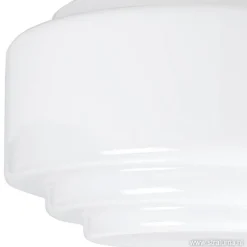 Plafonnière retro opaal glas/staal>Straluma Outlet