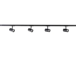 Rail Trackline set 1.5m zwart 4 spots>Straluma Best