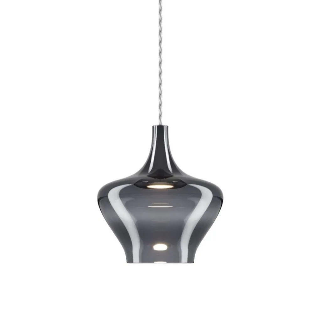 Retro design hanglamp smoke glas met LED>Straluma Best Sale