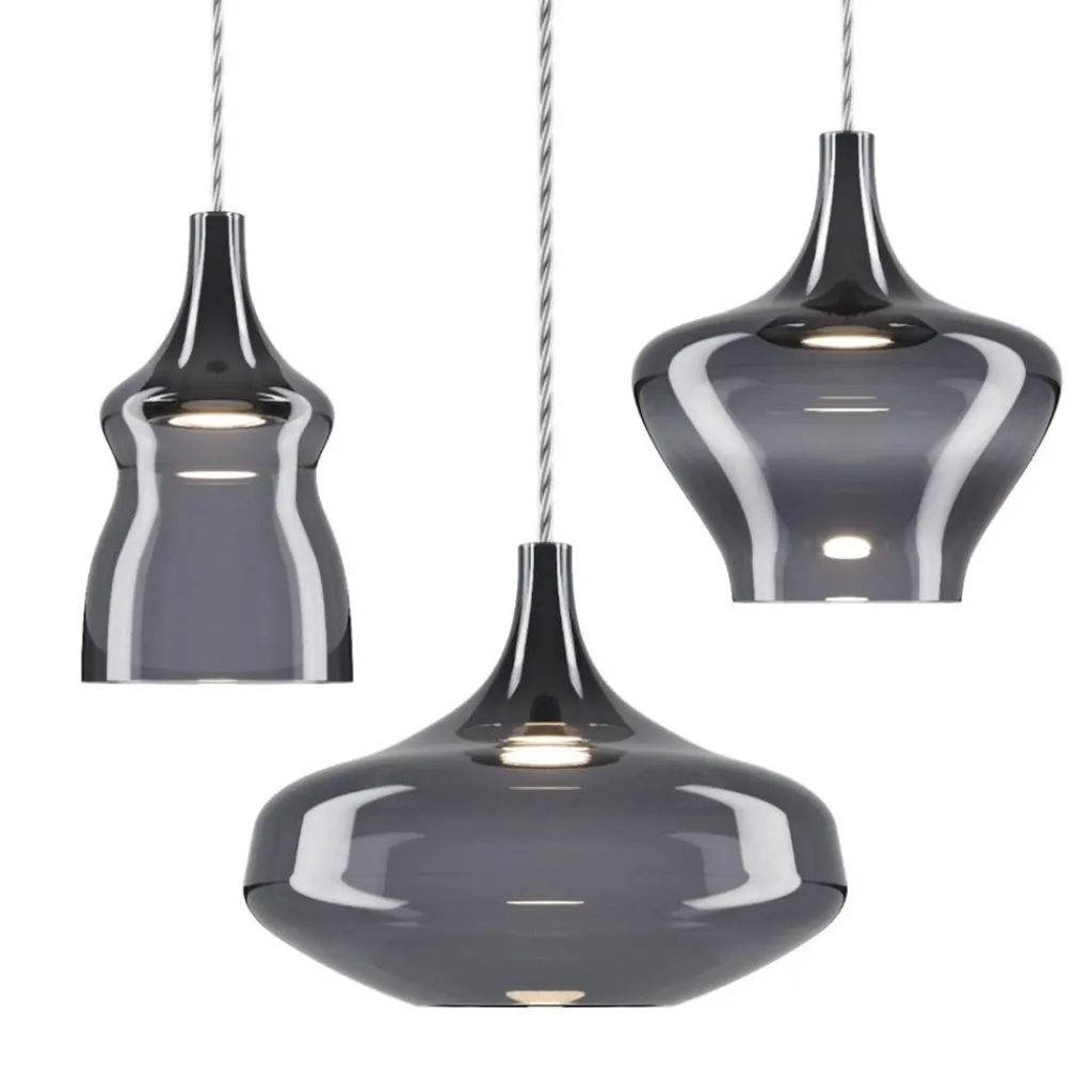 Retro design hanglamp smoke glas met LED>Straluma Best Sale