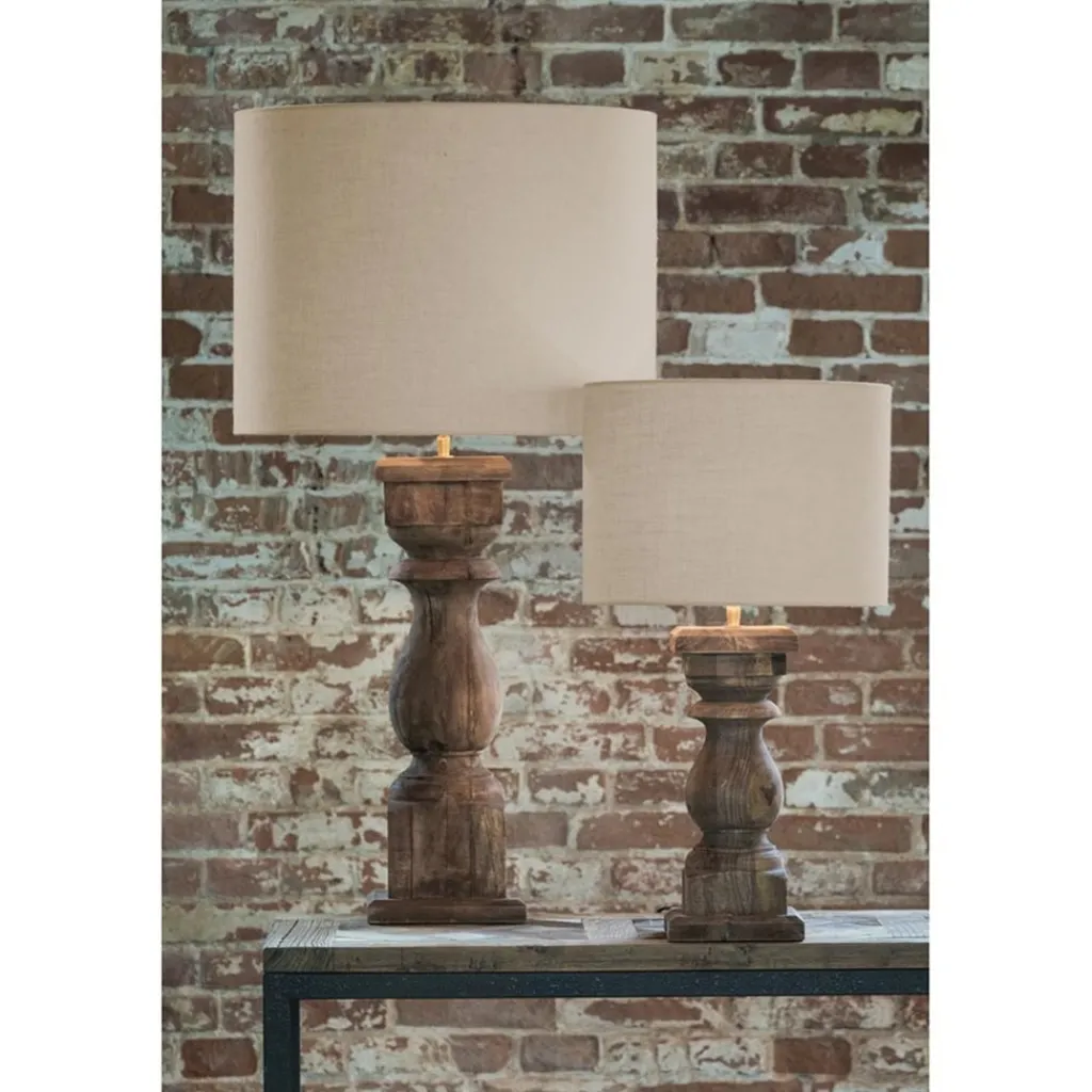 Robuuste lampvoet Cadore massief hout met brons>Straluma Outlet