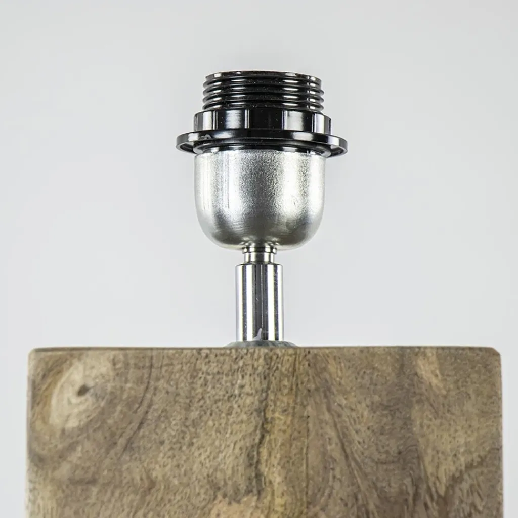 Robuuste lampvoet Robbia hout exclusief kap>Straluma Outlet