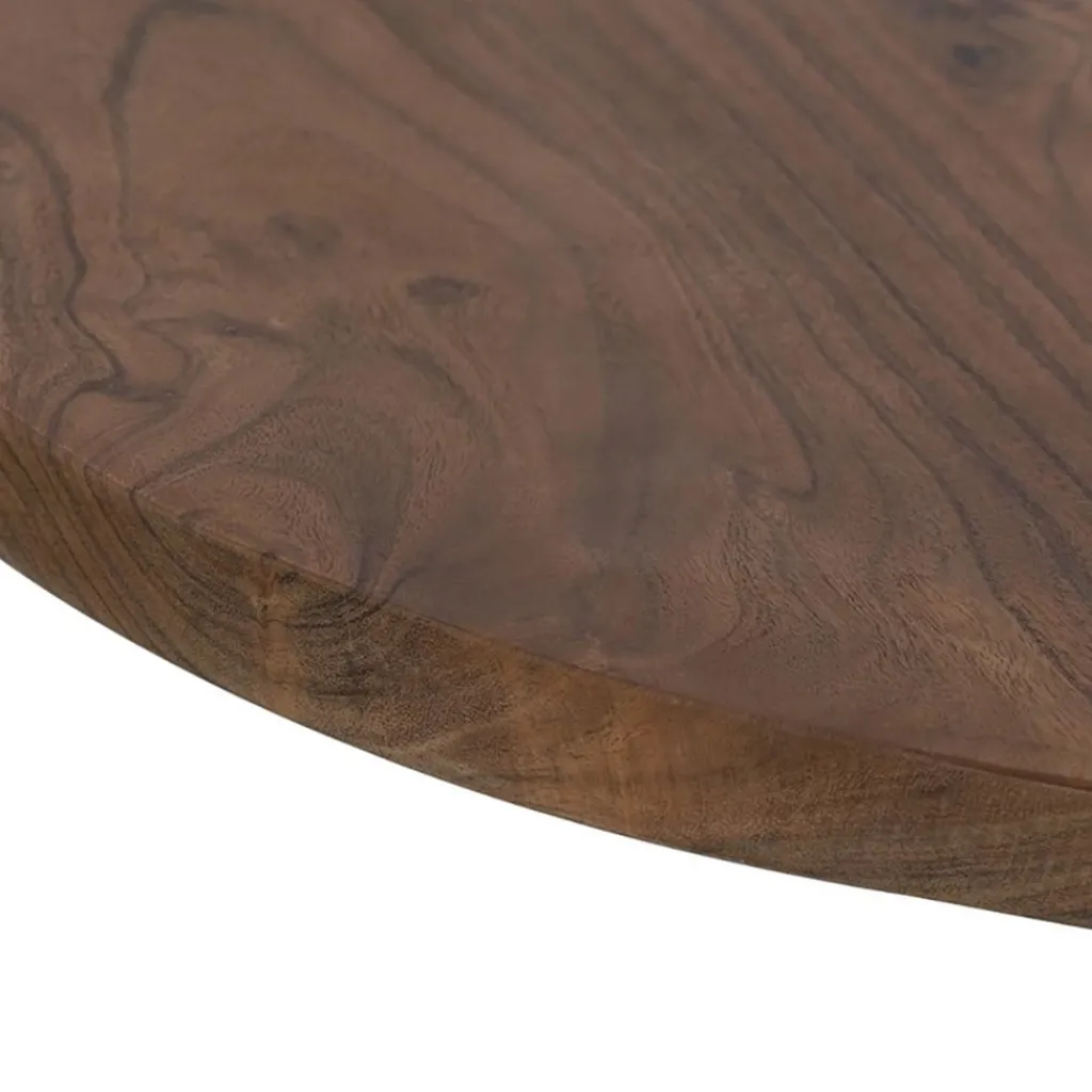 Ronde eettafel acacia hout met zwarte poot Bicoca>Straluma New