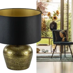 Ronde lampvoet Gondia antiek brons exclusief kap><noscript><img width=