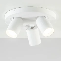 Ronde 3-lichts opbouwspot mat wit>Straluma Shop
