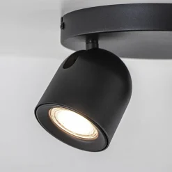 Ronde opbouwspot 2-lichts zwart GU10><noscript><img width=
