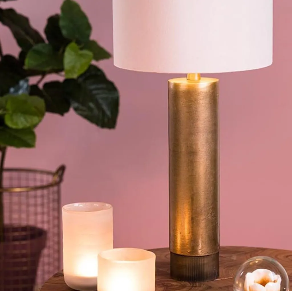 Ruw antiek bronzen lampvoet Savi exclusief kap>Straluma New
