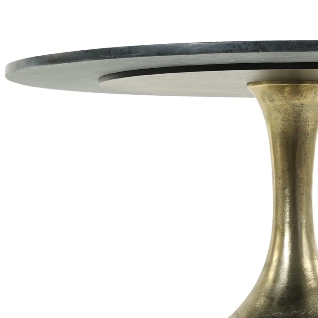 Salontafel Rickerd groen marmer met antiek bronzen poot>Straluma New