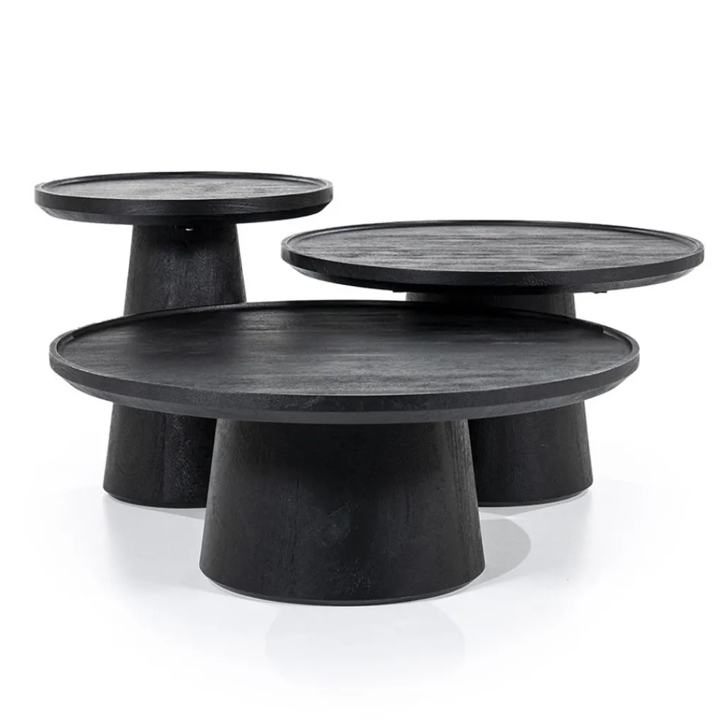 Salontafel Ron zwart 80x32 cm>Straluma Store