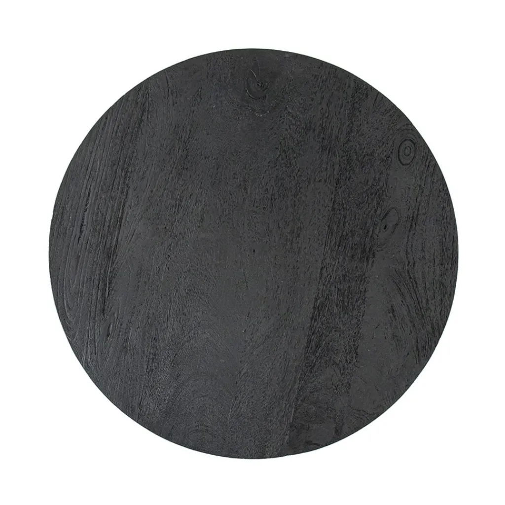 Salontafel rond hout zwart 60 cm>Straluma Clearance