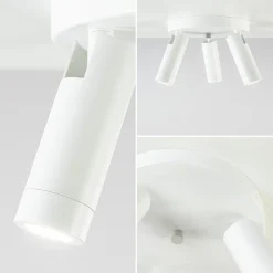Scandinavische 3-lichts plafondspot mat wit/goud><noscript><img width=