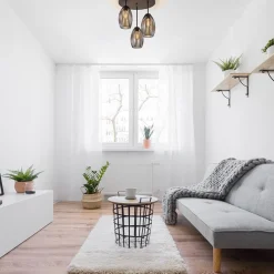 Scandinavische 3-lichts plafondlamp mat zwart><noscript><img width=