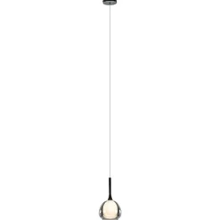 Sfeervolle hanglamp smoke met wit binnenglas>Straluma Shop