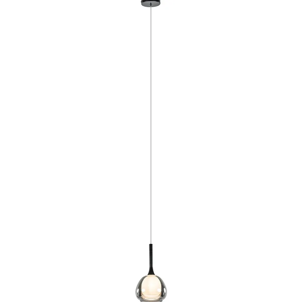 Sfeervolle hanglamp smoke met wit binnenglas>Straluma Shop