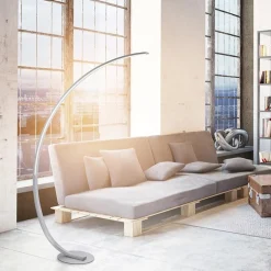 Smart vloerlamp boog aluminium inclusief dimbaar LED><noscript><img width=