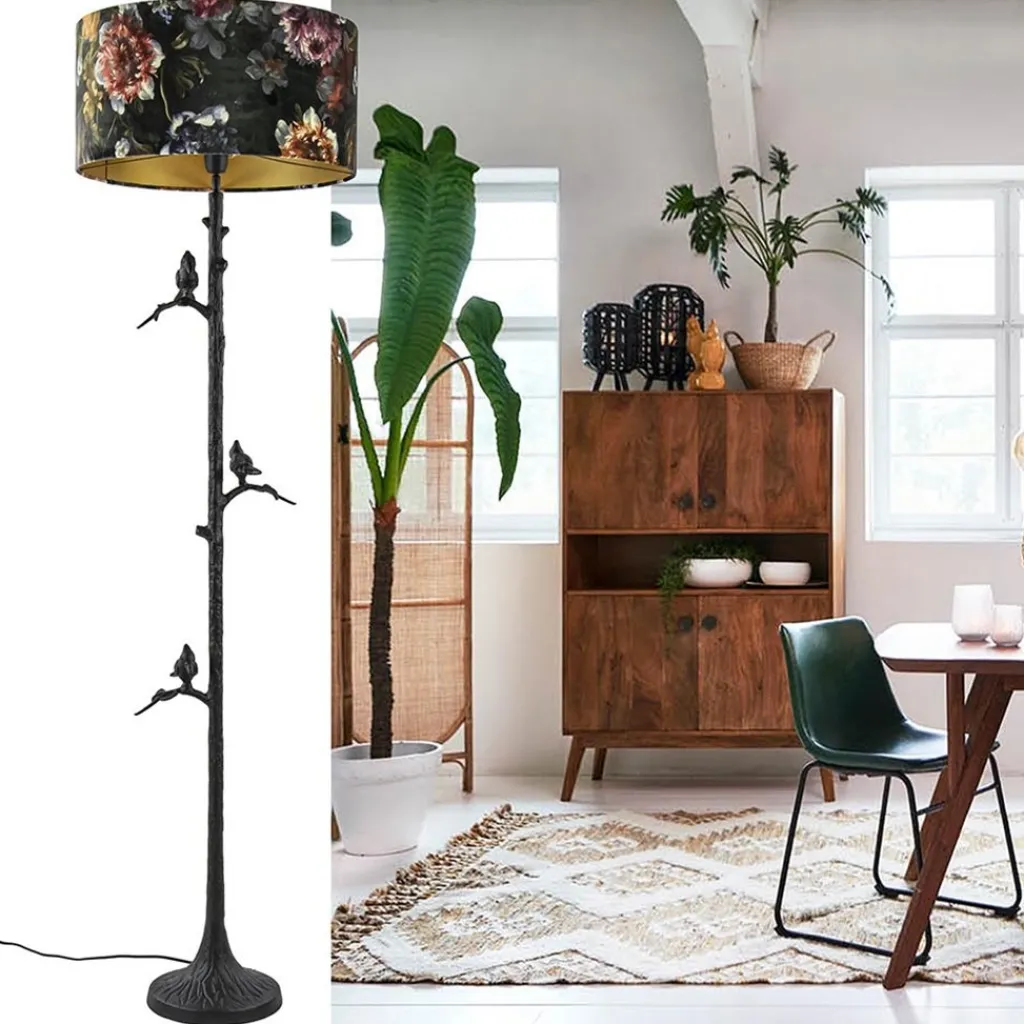 Staande lampvoet Branch zwart z/kap>Straluma Discount