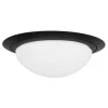 3-Standen dimbare LED plafondlamp zwart met wit glas IP44>Straluma Online