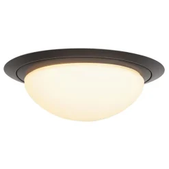 3-Standen dimbare LED plafondlamp zwart met wit glas IP44>Straluma Online