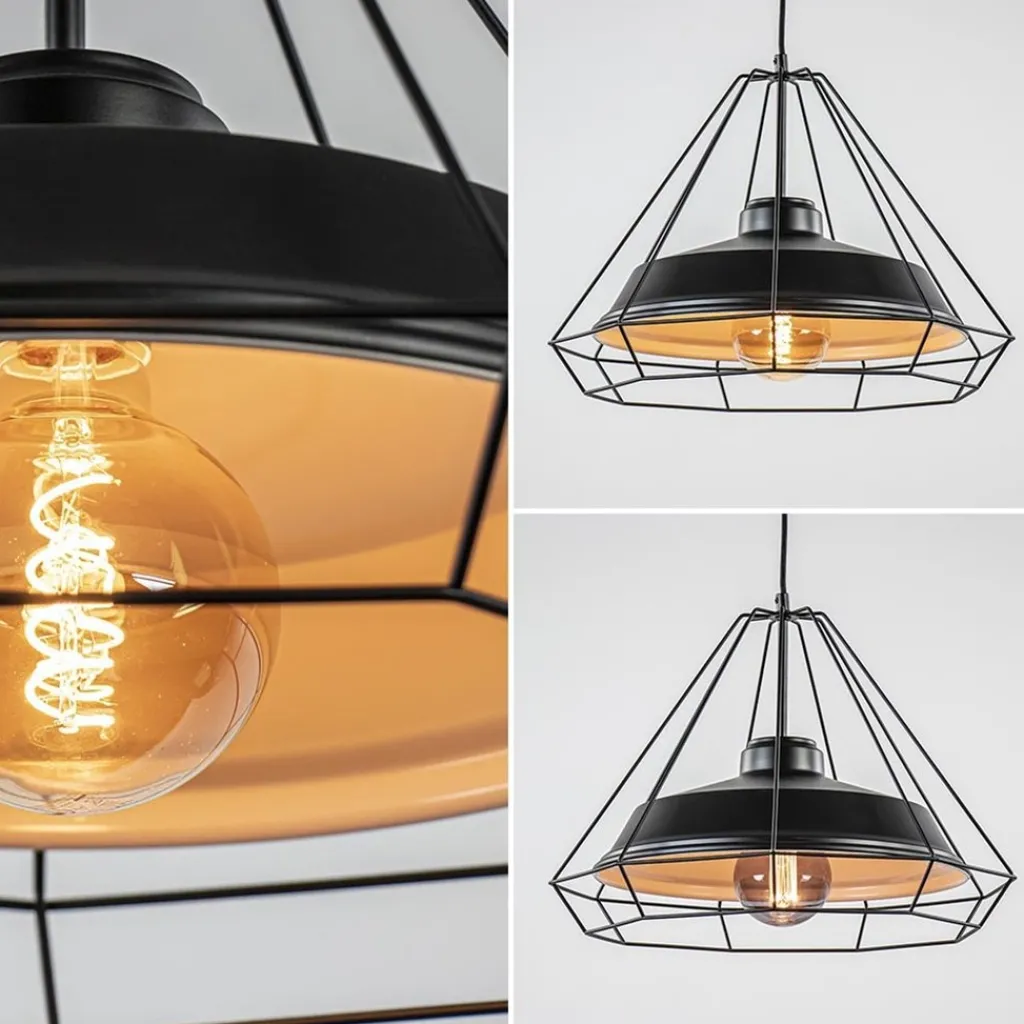 Stoere hanglamp industrieel/Scandinavisch mat zwart>Straluma Cheap