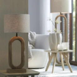 Stoere lampvoet hout naturel Light and Living><noscript><img width=