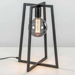 Stoere zwarte tafellamp frame>Straluma Flash Sale