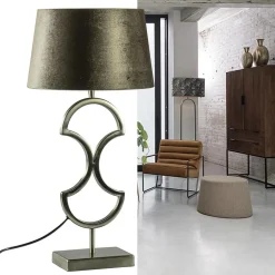 Strak klassieke lampvoet Riava licht goud><noscript><img width=